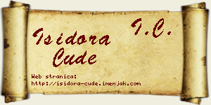Isidora Čude vizit kartica